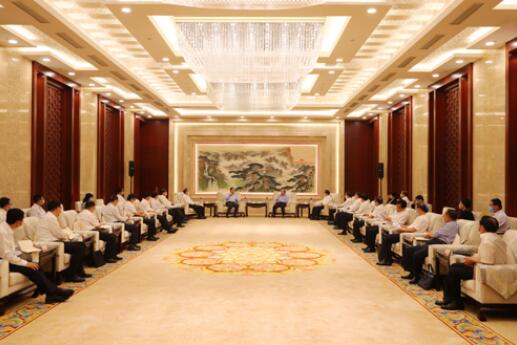 國家電網公司毛偉明、辛保安與山東省委書記劉家義、代省長李干杰會談