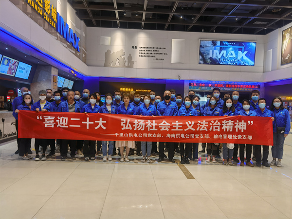 烏海供電公司多家黨支部聯(lián)合開展“喜迎二十大，弘揚(yáng)社會(huì)主義法治精神”主題觀影活動(dòng)