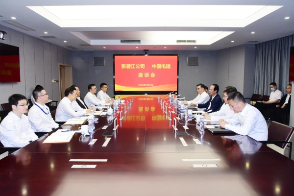 丁焰章與雅礱江公司黨委書記、董事長祁寧春座談