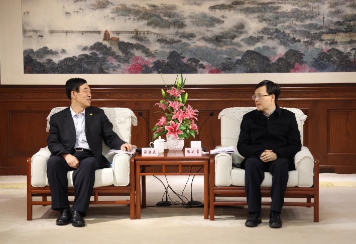 中國能建黨委副書記、總經(jīng)理孫洪水與南京市市長陳之常會談