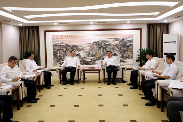 國務(wù)院國資委黨委書記、主任張玉卓會(huì)見湖南省委副書記、省長毛偉明
