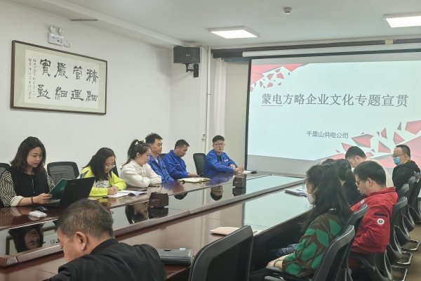 內蒙古烏海千里山供電公司開展理論宣貫學習，凝聚全員奮進力量
