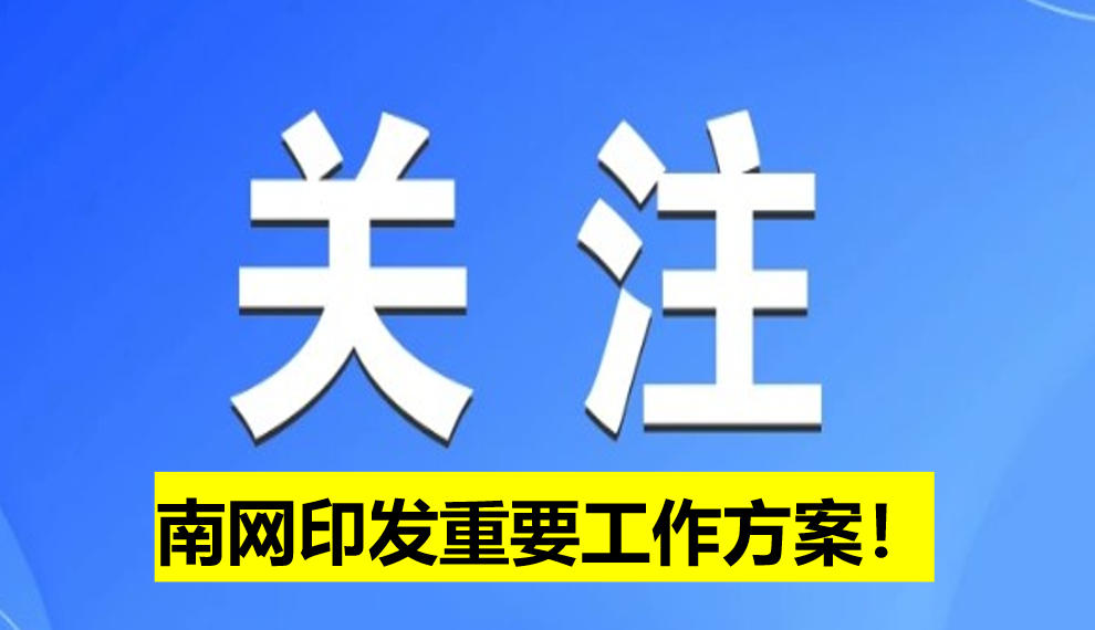 南網(wǎng)印發(fā)重要工作方案！
